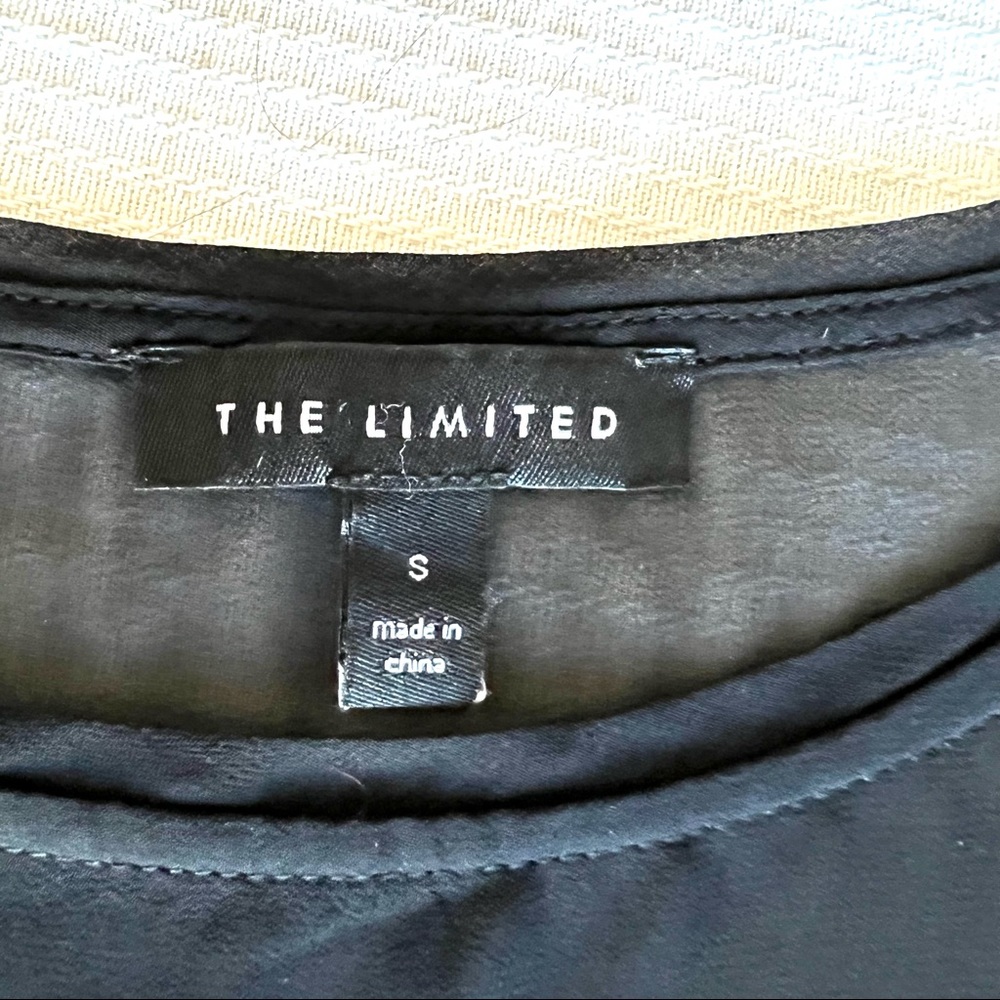 THE LIMITED Black Silk Chiffon Blouse - Picture 13 of 13
